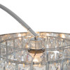 Nova of California Marilyn 90" 3 Light Arc Lamp In Polished Chrome And Mylar/crystal Shades With Rotary Switch 3-Light