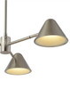 Nova of California Cove 85" Hardwired 3 Light Chandelier In Satin Nickel 3-Light