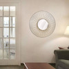 Nova of California Sunburst 36" Desk Mirror In Brushed Nickel