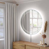 Nova of California Round, Mojave Led Mirror, Chrome  36”