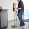 Nova of California Hand Sanitizer 54" Floor Stand Dispenser In Brushed Brass With Touchless Powermist Feature