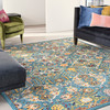 Nourison Allur Alr03 Turquoise Ivory Area Rugs