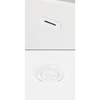 Sara 59 Inch Freestanding Bathtub In White With Shiny White Trim And Floor Mounted Faucet In Brushed Gold