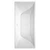 Maryam 71 Inch Freestanding Bathtub In White With Shiny White Drain And Overflow Trim