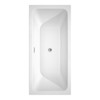 Galina 67 Inch Freestanding Bathtub In White With Polished Chrome Trim And Floor Mounted Faucet In Matte Black