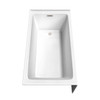 Grayley 60 X 32 Inch Alcove Bathtub In White With Right-hand Drain And Overflow Trim In Brushed Nickel