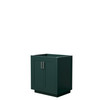 Miranda 30 Inch Single Bathroom Vanity In Green, No Countertop, No Sink, Brushed Nickel Trim