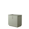 Strada 36 Inch Single Bathroom Vanity In Light Green, No Countertop, No Sink, Brushed Nickel Trim