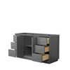 Strada 60 Inch Single Bathroom Vanity In Dark Gray, No Countertop, No Sink, Brushed Nickel Trim