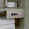 Strada 72 Inch Double Bathroom Vanity In Light Green, No Countertop, No Sink, Satin Bronze Trim