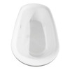 Melissa 71 Inch Freestanding Bathtub In White With Shiny White Drain And Overflow Trim