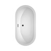 Soho 60 Inch Freestanding Bathtub In White With Matte Black Drain And Overflow Trim