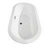 Soho 60 Inch Freestanding Bathtub In White With Matte Black Drain And Overflow Trim