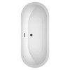 Soho 72 Inch Freestanding Bathtub In White With Floor Mounted Faucet, Drain And Overflow Trim In Matte Black