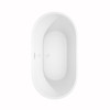 Carissa 60 Inch Freestanding Bathtub In White With Shiny White Drain And Overflow Trim