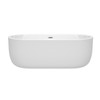 Juliette 67 Inch Freestanding Bathtub In White With Polished Chrome Drain And Overflow Trim