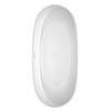 Rebecca 70 Inch Freestanding Bathtub In White With Shiny White Drain And Overflow Trim