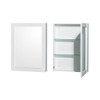 Sheffield 30 Inch Single Bathroom Vanity In White, No Countertop, No Sink, And Medicine Cabinet