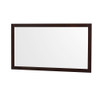 Sheffield 60 Inch Single Bathroom Vanity In Espresso, White Cultured Marble Countertop, Undermount Square Sink, 58 Inch Mirror