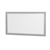 Sheffield 60 Inch Single Bathroom Vanity In Gray, White Cultured Marble Countertop, Undermount Square Sink, 58 Inch Mirror