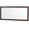 Sheffield 72 Inch Double Bathroom Vanity In Espresso, White Cultured Marble Countertop, Undermount Square Sinks, 70 Inch Mirror