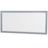 Sheffield 80 Inch Double Bathroom Vanity In Gray, White Cultured Marble Countertop, Undermount Square Sinks, 70 Inch Mirror