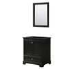 Deborah 30 Inch Single Bathroom Vanity In Dark Espresso, No Countertop, No Sink, And 24 Inch Mirror