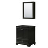 Deborah 30 Inch Single Bathroom Vanity In Dark Espresso, No Countertop, No Sink, And Medicine Cabinet