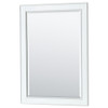Deborah 36 Inch Single Bathroom Vanity In White, No Countertop, No Sink, And 24 Inch Mirror