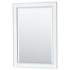 Deborah 60 Inch Double Bathroom Vanity In White, No Countertop, No Sinks, And 24 Inch Mirrors