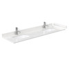 Deborah 72 Inch Double Bathroom Vanity In White, Carrara Cultured Marble Countertop, Undermount Square Sinks, 70 Inch Mirror