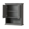 Deborah Bathroom Wall-mounted Storage Cabinet In Dark Gray