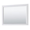 Avery 48 Inch Single Bathroom Vanity In White, No Countertop, No Sink, Matte Black Trim, 46 Inch Mirror