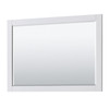 Avery 48 Inch Single Bathroom Vanity In White, White Carrara Marble Countertop, Undermount Square Sink, And 46 Inch Mirror