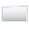 Avery 60 Inch Double Bathroom Vanity In White, Carrara Cultured Marble Countertop, Undermount Square Sinks, 58 Inch Mirror