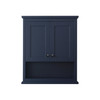 Avery Over-the-toilet Bathroom Wall-mounted Storage Cabinet In Dark Blue With Matte Black Trim