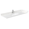 Daria 60 Inch Single Bathroom Vanity In White, Carrara Cultured Marble Countertop, Undermount Square Sink, 58 Inch Mirror