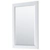 Daria 72 Inch Double Bathroom Vanity In White, No Countertop, No Sink, 24 Inch Mirrors, Brushed Gold Trim