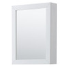 Daria 80 Inch Double Bathroom Vanity In White, No Countertop, No Sink, Matte Black Trim, Medicine Cabinets