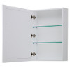 Daria 80 Inch Double Bathroom Vanity In White, White Cultured Marble Countertop, Undermount Square Sinks, Medicine Cabinets