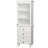 Acclaim Bathroom Linen Tower In White With Shelved Cabinet Storage And 4 Drawers