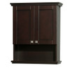 Acclaim Solid Oak Bathroom Wall-mounted Storage Cabinet In Espresso