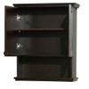 Acclaim Solid Oak Bathroom Wall-mounted Storage Cabinet In Espresso