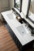 Brookfield 72" Double Vanity, Antique Black W/ 3 Cm Arctic Fall Solid Surface Top