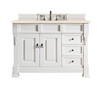 Brookfield 48" Single Vanity, Bright White W/ 3 Cm Eternal Marfil Quartz Top