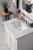 Bristol 30" Single Vanity, Bright White, W/ 3 Cm Eternal Jasmine Pearl Quartz Top