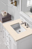 Bristol 30" Single Vanity, Bright White, W/ 3 Cm Eternal Marfil Quartz Top