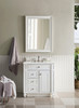 Bristol 30" Single Vanity, Bright White, W/ 3 Cm Ethereal Noctis Quartz Top
