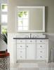 Bristol 48" Single Vanity, Bright White, W/ 3 Cm Charcoal Soapstone Quartz Top