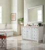 Bristol 48" Single Vanity, Bright White, W/ 3 Cm Eternal Marfil Quartz Top